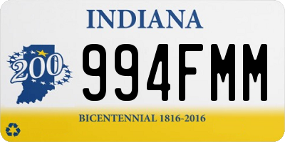 IN license plate 994FMM