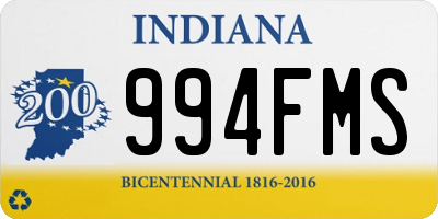 IN license plate 994FMS