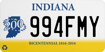 IN license plate 994FMY