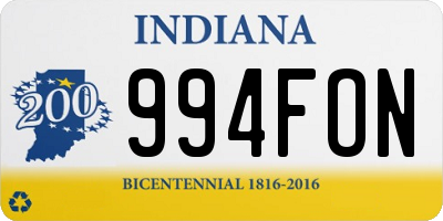 IN license plate 994FON