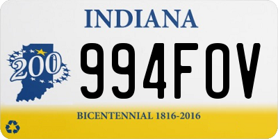 IN license plate 994FOV