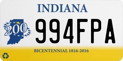 IN license plate 994FPA