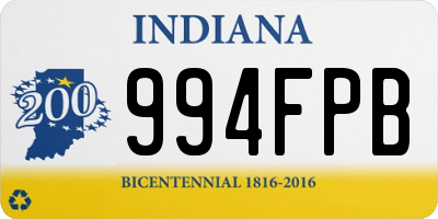 IN license plate 994FPB