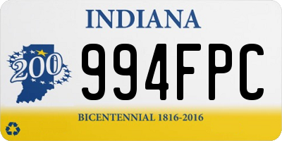 IN license plate 994FPC