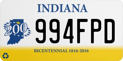 IN license plate 994FPD