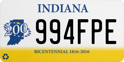 IN license plate 994FPE