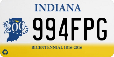 IN license plate 994FPG