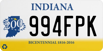 IN license plate 994FPK