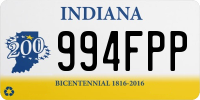 IN license plate 994FPP