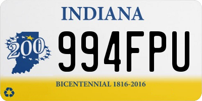 IN license plate 994FPU