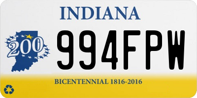 IN license plate 994FPW