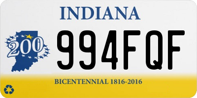 IN license plate 994FQF