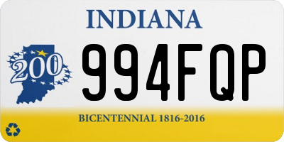 IN license plate 994FQP