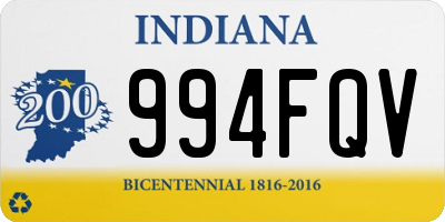 IN license plate 994FQV