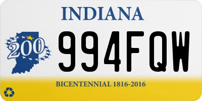 IN license plate 994FQW