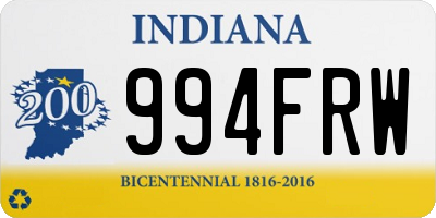 IN license plate 994FRW