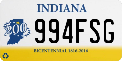 IN license plate 994FSG