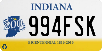 IN license plate 994FSK