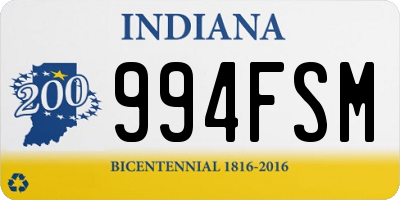 IN license plate 994FSM