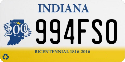 IN license plate 994FSO