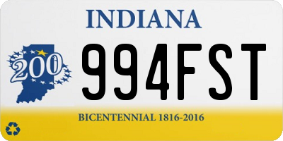 IN license plate 994FST