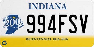 IN license plate 994FSV