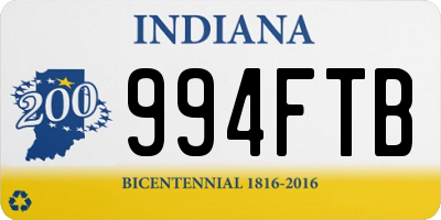 IN license plate 994FTB