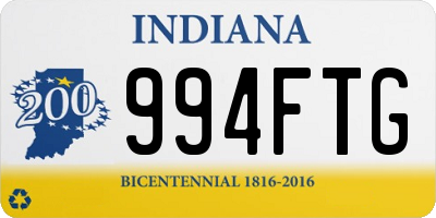 IN license plate 994FTG