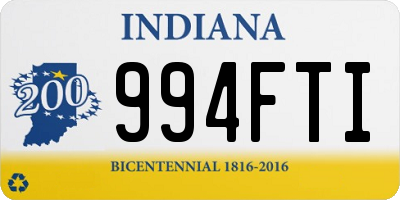 IN license plate 994FTI