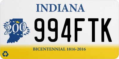 IN license plate 994FTK