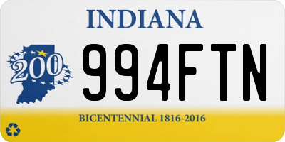 IN license plate 994FTN