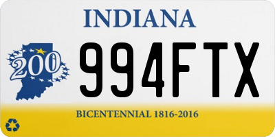 IN license plate 994FTX