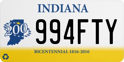 IN license plate 994FTY