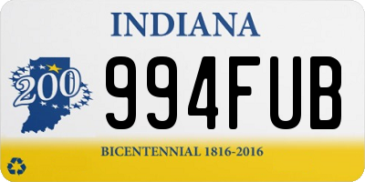 IN license plate 994FUB