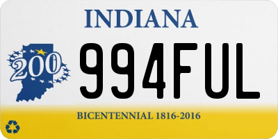 IN license plate 994FUL