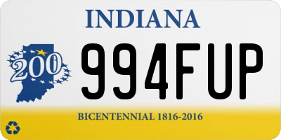 IN license plate 994FUP