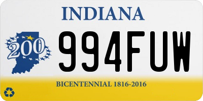 IN license plate 994FUW