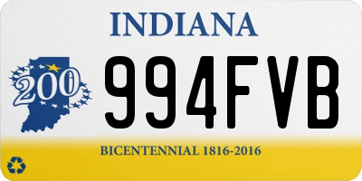 IN license plate 994FVB