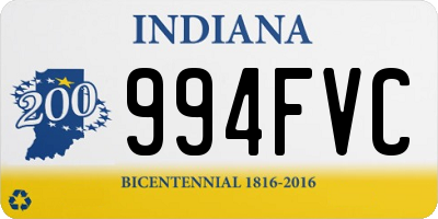 IN license plate 994FVC