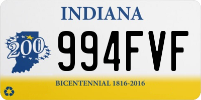 IN license plate 994FVF