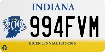 IN license plate 994FVM