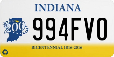 IN license plate 994FVO