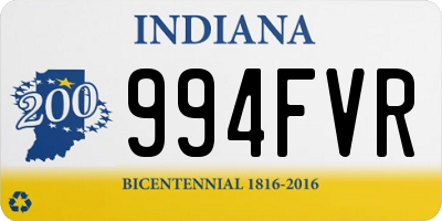 IN license plate 994FVR