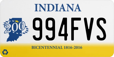 IN license plate 994FVS