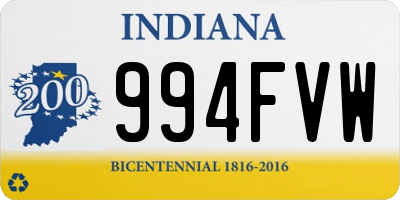 IN license plate 994FVW