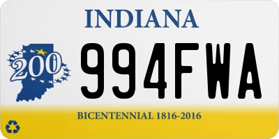 IN license plate 994FWA