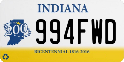 IN license plate 994FWD