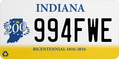 IN license plate 994FWE