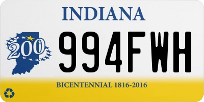 IN license plate 994FWH