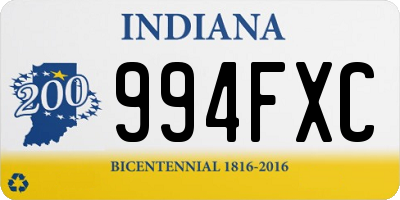 IN license plate 994FXC